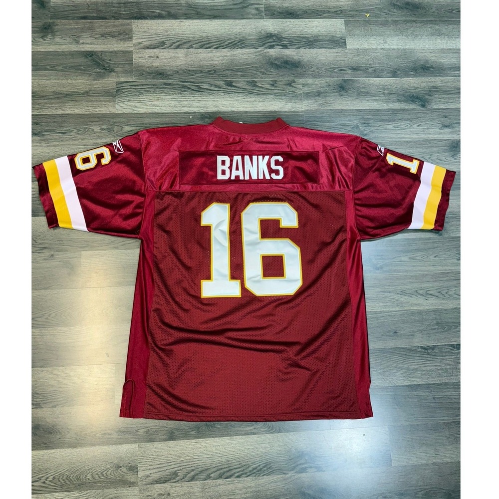 Reebok Tony Banks Washington Redskins NFL Jersey 16 Burgundy Mens 54 NWT SKU185